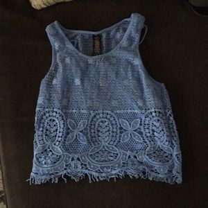 Jessica Simpson eyelet/ woven shirt